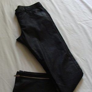 KHAKIS by GAP Black Wash "Super SKINNY BIKER COATED" Jeans Sz 6